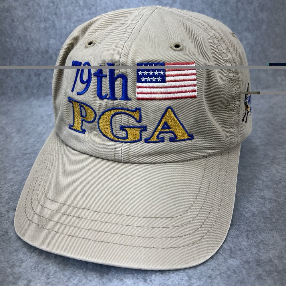 79th PGA Championship Men Khaki PGA Hat 1997 Winged Foot USA Strapback OSFM